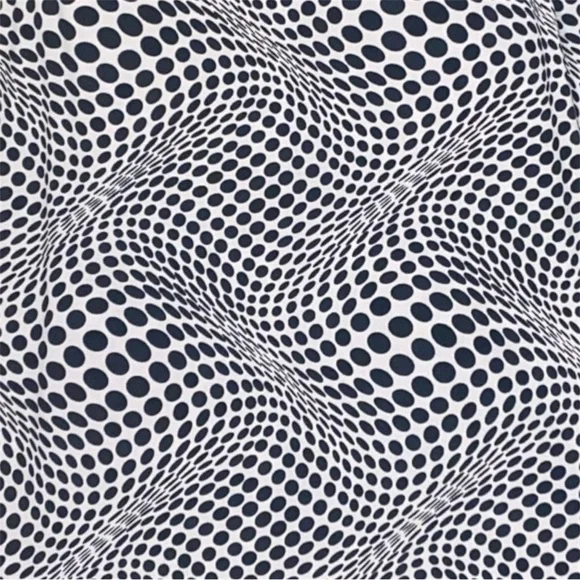 Vtg XXI Sleeveless Black and White Swirl Sheath Dress - Picture 9 of 9